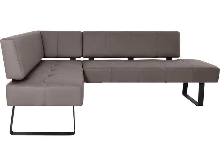 Eckbank K+W KOMFORT & WOHNEN Spider II , braun (canyon 80, schwarz), B:165cm H:88cm T:195cm, Sitzbänke, Sitzsteppung, bequem durch Sandwichbauweise, 2 Stellmaße von K+W-Polstermöbel
