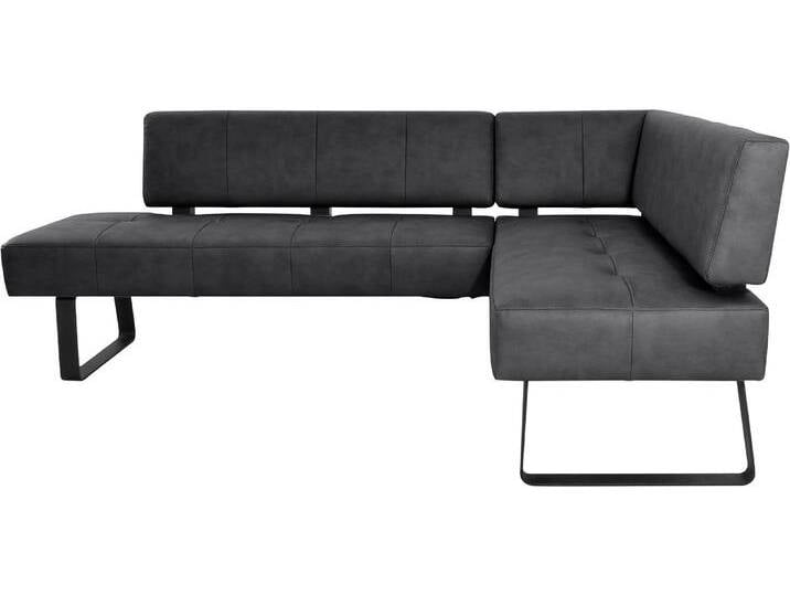 Eckbank K+W KOMFORT & WOHNEN Spider II , schwarz (schwarz 81, schwarz), B:195cm H:88cm T:165cm, Sitzbänke, Sitzsteppung, bequem durch Sandwichbauweise, 2 Stellmaße von K+W-Polstermöbel