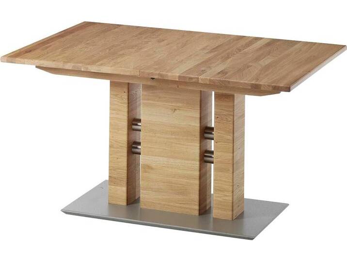 Esstisch K+W KOMFORT & WOHNEN 5030 , braun (wildeiche natur 433), B:140cm H:75cm T:90cm, Tische, Ausziehbarer Esstisch Esstisch, Funktionstisch mit Synchronauszug, Massivholz,2 Breiten wählbar von K+W-Polstermöbel