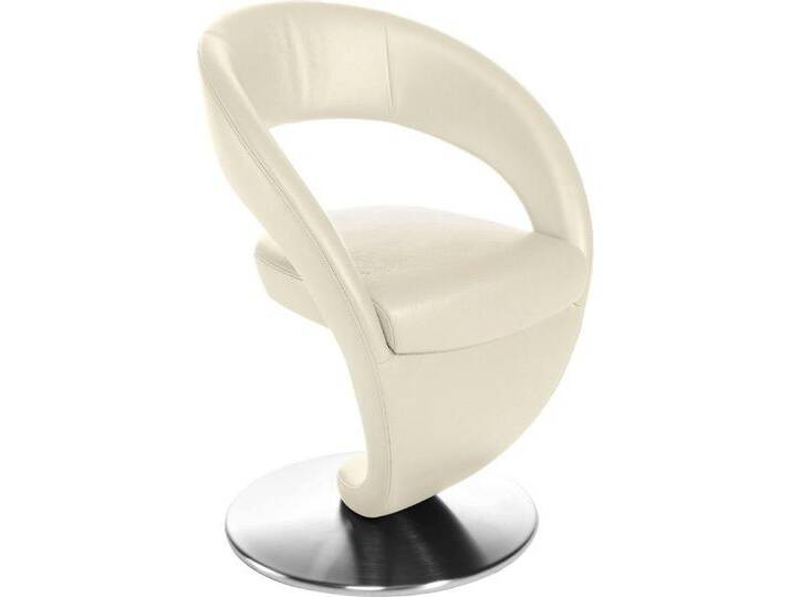 K+W Komfort & Wohnen Drehstuhl Wave, Design-Drehstuhl, Drehteller in Edelstahloptik, weiß, bianco K+W Komfort & Wohnen Drehstuhl Wave, Design-Drehstuhl, Drehteller in Edelstahloptik, weiß, bianco von K+W-Polstermöbel