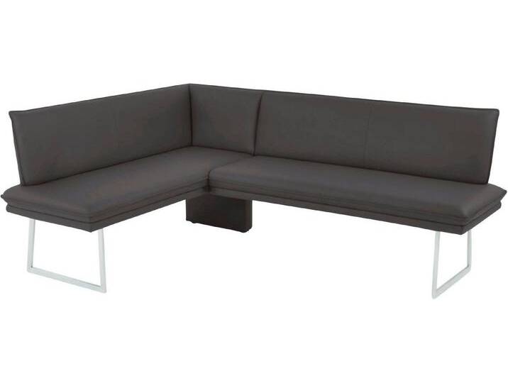 K+W Komfort & Wohnen Eckbank, mit Sattlernaht und schmaler Kufe, langer Schenkel rechts oder links, braun, schoko von K+W-Polstermöbel