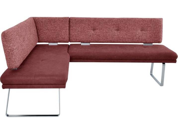 K+W Komfort & Wohnen Eckbank Giacomo II, Flachstahlkufe in edelstahlfarbig lackiert, Rücken und Sitz gesteppt, rot, Breite 157x207, bordeaux/coral K+W Komfort & Wohnen Eckbank Giacomo II, Flachstahlkufe in edelstahlfarbig lackiert, Rücken und Sitz gesteppt, rot, Breite 157x207, bordeaux/coral von K+W-Polstermöbel