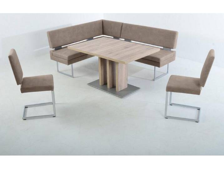 K+W Komfort & Wohnen Essgruppe, (4-tlg), langer Schenkel links oder rechts, 2 Freischwinger, 1 Funktionstisch, beige, sand 38 von K+W-Polstermöbel