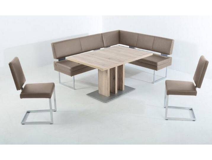 K+W Komfort & Wohnen Essgruppe, (4-tlg), langer Schenkel links oder rechts, 2 Freischwinger, 1 Funktionstisch, beige, sand 38 von K+W-Polstermöbel