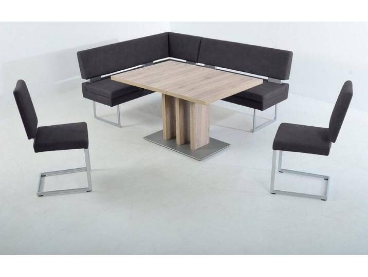 K+W Komfort & Wohnen Essgruppe, (4-tlg), langer Schenkel links oder rechts, 2 Freischwinger, 1 Funktionstisch, schwarz, black 81 von K+W-Polstermöbel