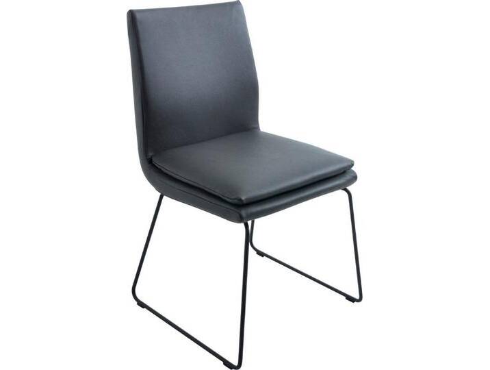 K+W Komfort & Wohnen Esszimmerstuhl Creso, mit Sitzkissen und Rundrohrkufe in Metall schwarz Struktur, grau, zinn K+W Komfort & Wohnen Esszimmerstuhl Creso, mit Sitzkissen und Rundrohrkufe in Metall schwarz Struktur, grau, zinn von K+W-Polstermöbel
