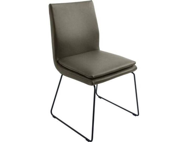 K+W Komfort & Wohnen Esszimmerstuhl Creso, mit Sitzkissen und Rundrohrkufe in Metall schwarz Struktur, grün, zypresse K+W Komfort & Wohnen Esszimmerstuhl Creso, mit Sitzkissen und Rundrohrkufe in Metall schwarz Struktur, grün, zypresse von K+W-Polstermöbel