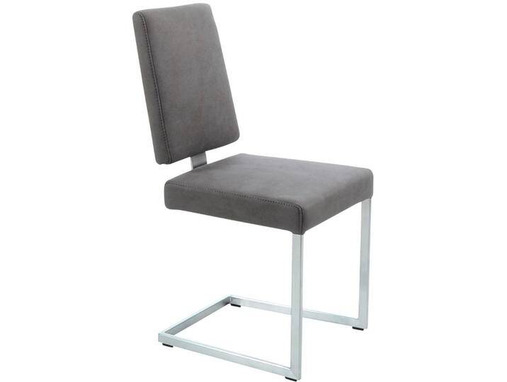 K+W Komfort & Wohnen Freischwinger, stabiles Hochkantgestell, in Leder oder Microfaser, grau, darkgrey 80 K+W Komfort & Wohnen Freischwinger, stabiles Hochkantgestell, in Leder oder Microfaser, grau, darkgrey 80 von K+W-Polstermöbel