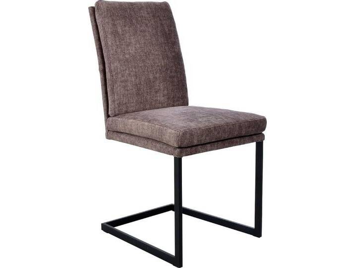 K+W Komfort & Wohnen Freischwinger, stabiles Hochkantrohr, Untergestell in Edelstahloptik oder schwarz, braun, lightbrown 75 von K+W-Polstermöbel