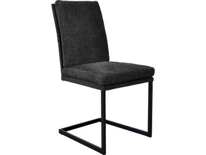 K+W Komfort & Wohnen Freischwinger, stabiles Hochkantrohr, Untergestell in Edelstahloptik oder schwarz, grau, darkgrey 85 von K+W-Polstermöbel