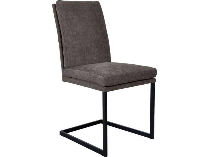 K+W Komfort & Wohnen Freischwinger, stabiles Hochkantrohr, Untergestell in Edelstahloptik oder schwarz, grau, grey 80 von K+W-Polstermöbel