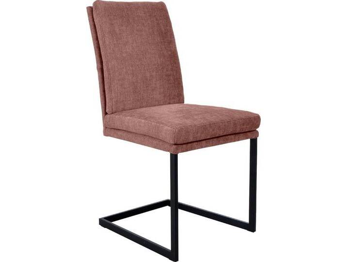 K+W Komfort & Wohnen Freischwinger, stabiles Hochkantrohr, Untergestell in Edelstahloptik oder schwarz, rosa, oldrose 90 von K+W-Polstermöbel