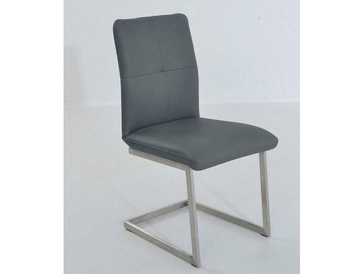 K+W Komfort & Wohnen Freischwinger 6511, Freischwinger mit Hochkantrohr und praktischem Metallgriff am Rücken, blau, aqua von K+W-Polstermöbel