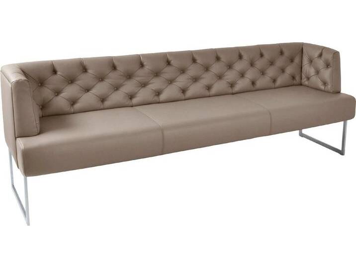 K+W Komfort & Wohnen Polsterbank Creso, im modernen Chesterfield-Look, Füße in Edelstahl-Optik, braun, smoke K+W Komfort & Wohnen Polsterbank Creso, im modernen Chesterfield-Look, Füße in Edelstahl-Optik, braun, smoke von K+W-Polstermöbel