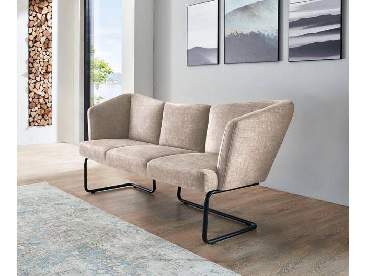 K+W Komfort & Wohnen Polsterbank Mikkado Tube, in abgerundeter Form, Rundrohrkufe lang, in 2 Breiten 192 oder 242 cm, beige, sand 35 von K+W-Polstermöbel