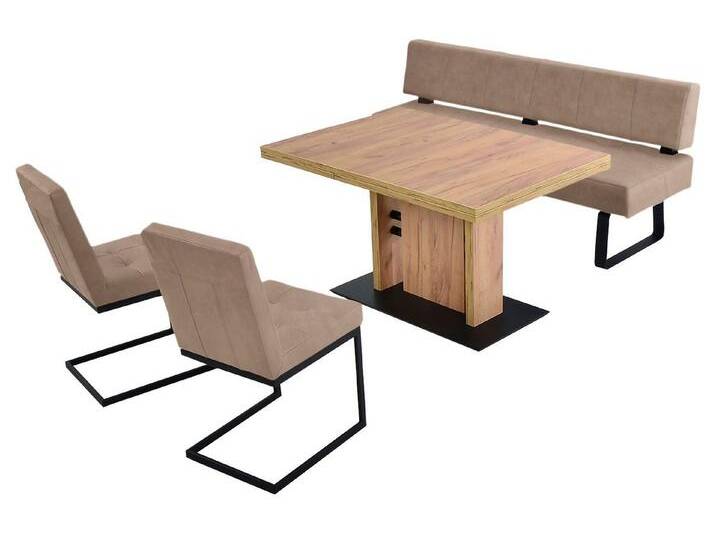 K+W Komfort & Wohnen Polsterbank Spider II, Sitzsteppung, bequem durch Sandwichbauweise, Metallkufe in schwarz, beige, sand 35 K+W Komfort & Wohnen Polsterbank Spider II, Sitzsteppung, bequem durch Sandwichbauweise, Metallkufe in schwarz, beige, sand 35 von K+W-Polstermöbel