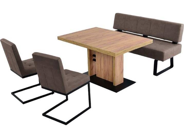 K+W Komfort & Wohnen Polsterbank Spider II, Sitzsteppung, bequem durch Sandwichbauweise, Metallkufe in schwarz, braun, coffee 78 K+W Komfort & Wohnen Polsterbank Spider II, Sitzsteppung, bequem durch Sandwichbauweise, Metallkufe in schwarz, braun, coffee 78 von K+W-Polstermöbel