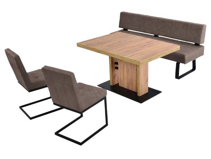 K+W Komfort & Wohnen Polsterbank Spider II, Sitzsteppung, bequem durch Sandwichbauweise, Metallkufe in schwarz, braun, coffee 78 K+W Komfort & Wohnen Polsterbank Spider II, Sitzsteppung, bequem durch Sandwichbauweise, Metallkufe in schwarz, braun, coffee 78 von K+W-Polstermöbel