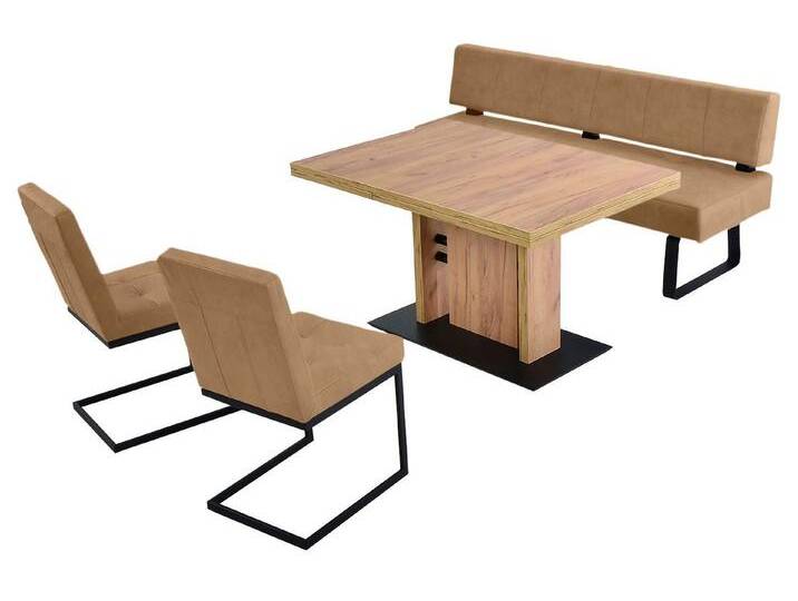 K+W Komfort & Wohnen Polsterbank Spider II, Sitzsteppung, bequem durch Sandwichbauweise, Metallkufe in schwarz, braun, cognac 71 K+W Komfort & Wohnen Polsterbank Spider II, Sitzsteppung, bequem durch Sandwichbauweise, Metallkufe in schwarz, braun, cognac 71 von K+W-Polstermöbel