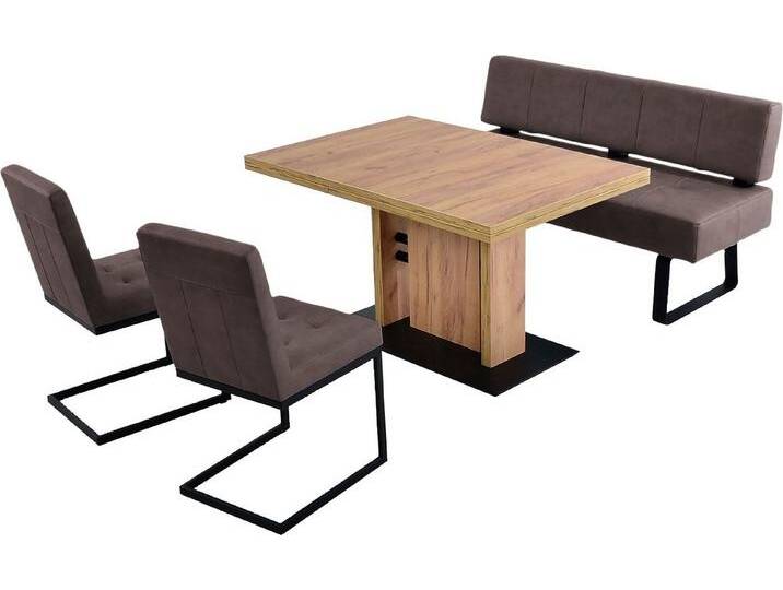 K+W Komfort & Wohnen Polsterbank Spider II, Sitzsteppung, bequem durch Sandwichbauweise, Metallkufe in schwarz, braun, darkbrown 79 K+W Komfort & Wohnen Polsterbank Spider II, Sitzsteppung, bequem durch Sandwichbauweise, Metallkufe in schwarz, braun, darkbrown 79 von K+W-Polstermöbel