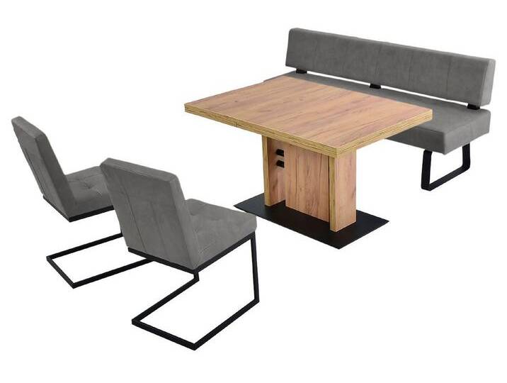 K+W Komfort & Wohnen Polsterbank Spider II, Sitzsteppung, bequem durch Sandwichbauweise, Metallkufe in schwarz, grau, grey 82 K+W Komfort & Wohnen Polsterbank Spider II, Sitzsteppung, bequem durch Sandwichbauweise, Metallkufe in schwarz, grau, grey 82 von K+W-Polstermöbel