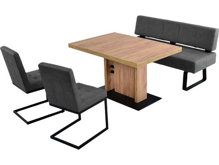 K+W Komfort & Wohnen Polsterbank Spider II, Sitzsteppung, bequem durch Sandwichbauweise, Metallkufe in schwarz, schwarz, black 81 K+W Komfort & Wohnen Polsterbank Spider II, Sitzsteppung, bequem durch Sandwichbauweise, Metallkufe in schwarz, schwarz, black 81 von K+W-Polstermöbel