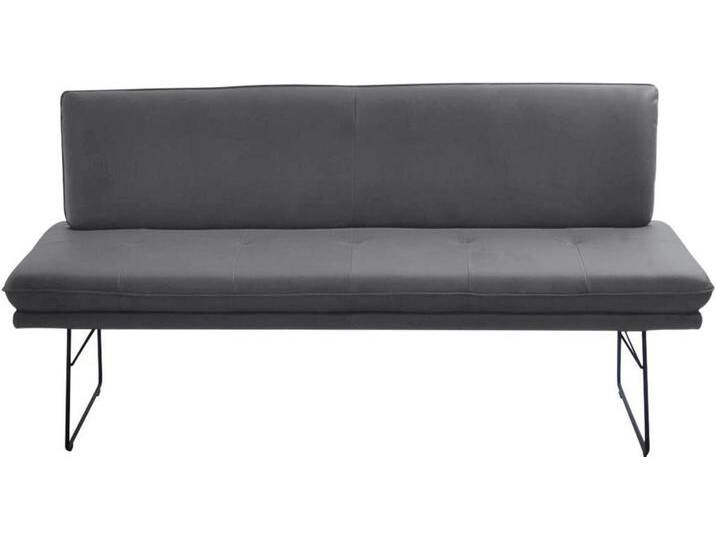 Polsterbank K+W KOMFORT & WOHNEN, grau (asphalt), B:172cm H:87cm T:65cm, Sitzbänke, Polsterbank in Spitzkissenoptik, Sitzsteppung, in 2 Größen wählbar von K+W-Polstermöbel