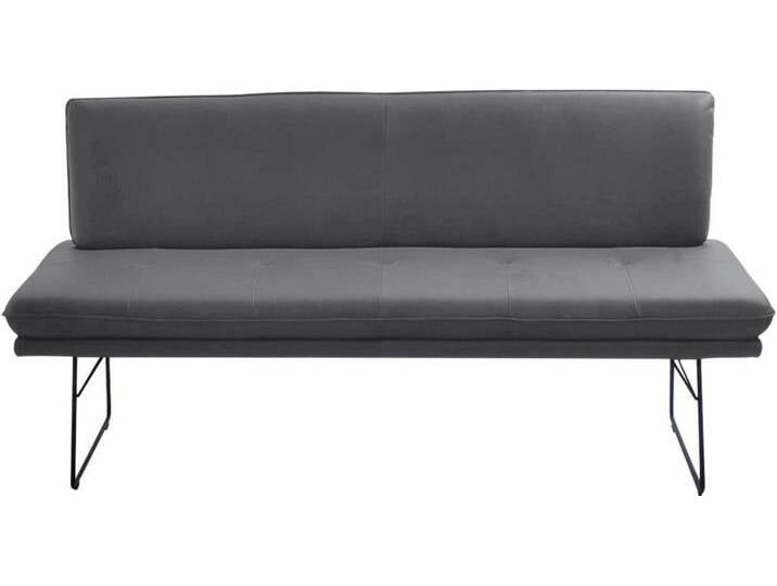 Polsterbank K+W KOMFORT & WOHNEN, grau (asphalt), B:172cm H:87cm T:65cm, Sitzbänke, Polsterbank in Spitzkissenoptik, Sitzsteppung, in 2 Größen wählbar von K+W-Polstermöbel