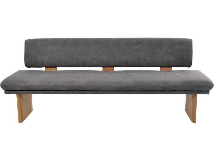 Polsterbank K+W KOMFORT & WOHNEN Longbeach , grau (anthrazit 88), B:224cm H:89cm T:71cm, Sitzbänke, Spitzkissenoptik im Sitz, wahlweise in der Breite 204cm oder 224cm von K+W-Polstermöbel