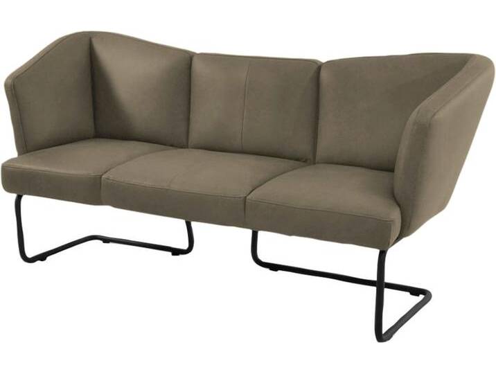 Polsterbank K+W KOMFORT & WOHNEN Mikkado Tube , grün (kaktus 21), B:192cm H:88cm T:71cm, Holzwerkstoff, Metall, Sitzbänke, in abgerundeter Form, Rundrohrkufe lang, in 2 Breiten 192 oder 242 cm von K+W-Polstermöbel