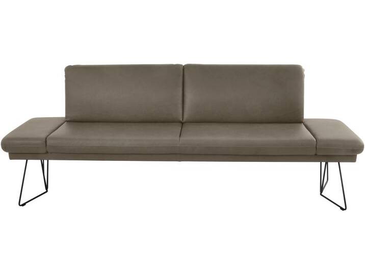 Polsterbank K+W KOMFORT & WOHNEN Pego , grün (kaktus 21), B:226cm H:88cm T:66cm, Sitzbänke, Seitenteilverstellung, wahlweise in 206 oder 226cm von K+W-Polstermöbel