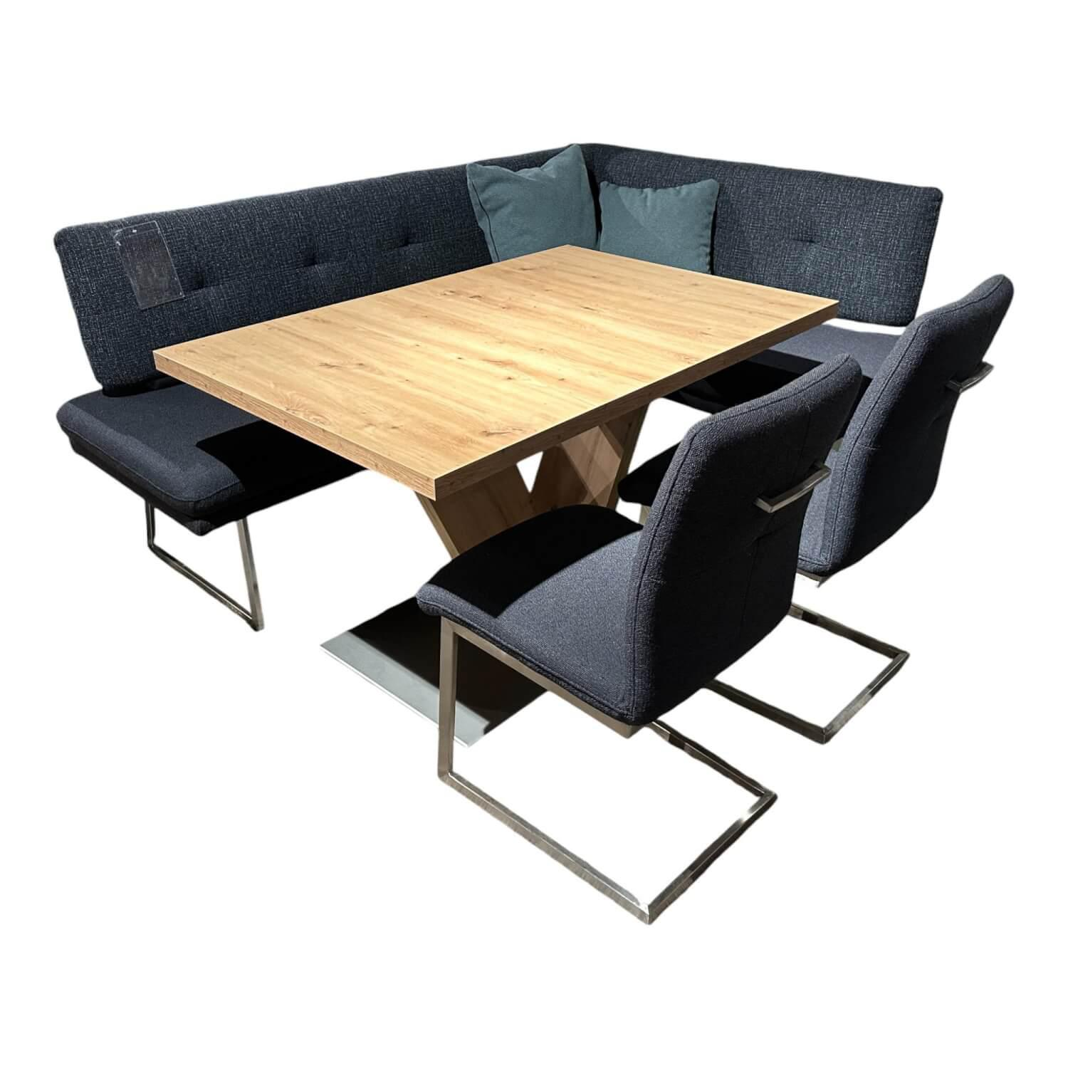 Essgruppe Kubic 4511 Platte Arsian Eiche Nachbildung Stoff 2250 58 Marine Blau I... Essgruppe Kubic 4511 Platte Arsian Eiche Nachbildung Stoff 2250 58 Marine Blau I... von K+W