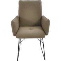 K+W Komfort & Wohnen Armlehnstuhl () 1 Stk.Drahtkufengestell in Metall schwarz, Griff am Rücken, Steppung im Sitz von K+w Komfort & Wohnen