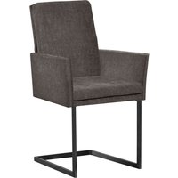 K+W Komfort & Wohnen Armlehnstuhl () stabiles Hochkantrohr, Untergestell in Edelstahloptik oder schwarz von K+w Komfort & Wohnen