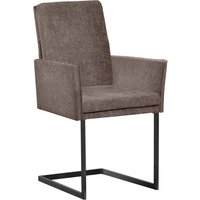 K+W Komfort & Wohnen Armlehnstuhl () stabiles Hochkantrohr, Untergestell in Edelstahloptik oder schwarz von K+w Komfort & Wohnen