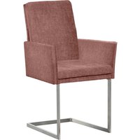 K+W Komfort & Wohnen Armlehnstuhl () stabiles Hochkantrohr, Untergestell in Edelstahloptik oder schwarz von K+w Komfort & Wohnen