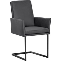 K+W Komfort & Wohnen Armlehnstuhl () stabiles Hochkantrohr, Untergestell in Edelstahloptik oder schwarz von K+w Komfort & Wohnen