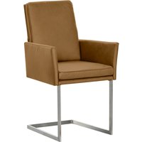 K+W Komfort & Wohnen Armlehnstuhl () stabiles Hochkantrohr, Untergestell in Edelstahloptik oder schwarz von K+w Komfort & Wohnen