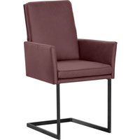 K+W Komfort & Wohnen Armlehnstuhl () stabiles Hochkantrohr, Untergestell in Edelstahloptik oder schwarz von K+w Komfort & Wohnen