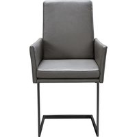 K+W Komfort & Wohnen Armlehnstuhl () stabiles Hochkantrohr, Untergestell in Edelstahloptik oder schwarz von K+w Komfort & Wohnen
