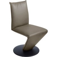 K+W Komfort & Wohnen Drehstuhl "Drive", Leder CLOUD, Stuhl mit federnder Sitzschale, Drehteller in Metall schwarz Struktur von K+w Komfort & Wohnen