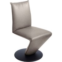 K+W Komfort & Wohnen Drehstuhl "Drive", Leder CLOUD, Stuhl mit federnder Sitzschale, Drehteller in Metall schwarz Struktur von K+w Komfort & Wohnen