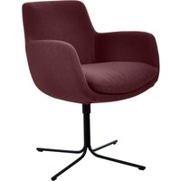 K+W Komfort & Wohnen Drehstuhl "Pego", Flachgewebe Q2 2250, filigranem 4-Fuß-Gestell in schwarz von K+w Komfort & Wohnen