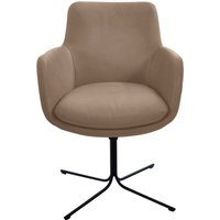 K+W Komfort & Wohnen Drehstuhl "Pego", Microfaser 925, filigranem 4-Fuß-Gestell in schwarz von K+w Komfort & Wohnen