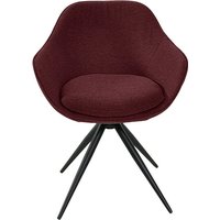 K+W Komfort & Wohnen Drehstuhl "ZOOM", Flachgewebe Q2 2250, 4-Fuß Drehstuhl mit Gestell aus Metall schwarz Struktur von K+w Komfort & Wohnen