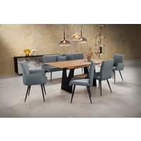 K+W Komfort & Wohnen Essgruppe "Giacomo I" 6 Stk. tlg. 2 Stühle und 2 Armlehnenstühle, Polsterbankbreite 200cm oder 177cm von K+w Komfort & Wohnen