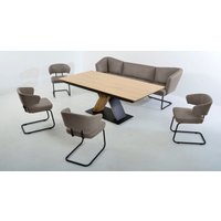 K+W Komfort & Wohnen Essgruppe "Mikkado Tube", (6 tlg.), 4 Freischwinger und einem Funktionesstisch von K+w Komfort & Wohnen