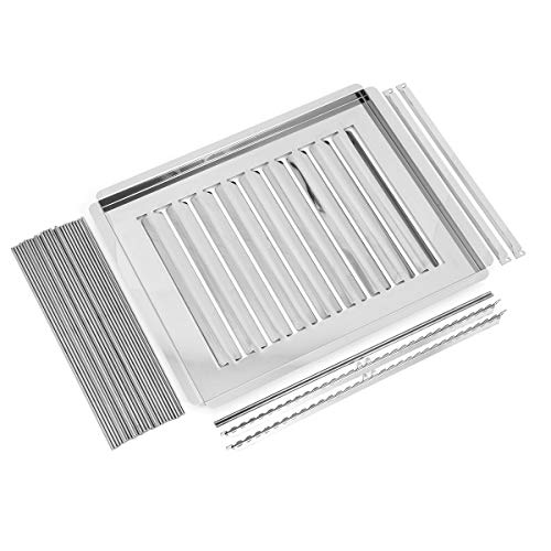 K + F Grillset 3-flammig, Edelstahl-Flammabdeckung und Edelstahl-Grillrost aus Einzelstäben von K + F