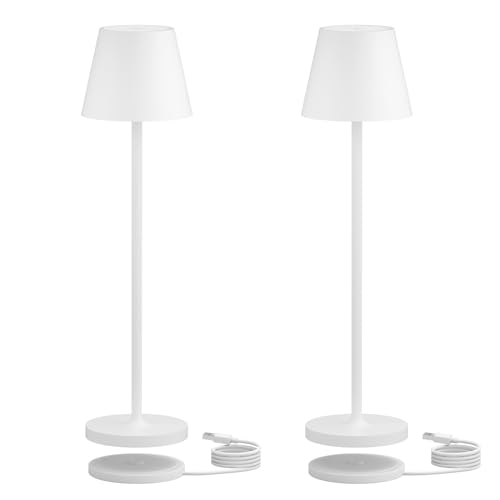 K-Bright 27.5cm led tischlampe | 2 Stück Indoor & Outdoor kleine Akku Tischleuchte | Warme Lichtfarbe | IP54 wasserdicht | mini tischleuchte akku mit USB Ladestation | Weiß K-Bright 27.5cm led tischlampe | 2 Stück Indoor & Outdoor kleine Akku Tischleuchte | Warme Lichtfarbe | IP54 wasserdicht | mini tischleuchte akku mit USB Ladestation | Weiß von K-Bright