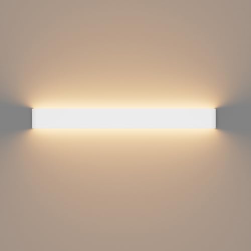 K-Bright LED Badlampe Wandleuchten Innen, 30W, IP44, 83cm Mordern Wandlampe LED Wandbeleuchtung für Wohnzimmer Schlafzimmer Treppenhaus Flur Warmweiß 3000K,Weiß von K-Bright